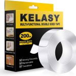 Double Sided Tape Heavy Duty,1.2" x 120", Removable Nano Adhesive Mounting Tape for Walls, Reusable Tough Adhesive Strips Sticky Tape, Transparent Poster Tape Wall Tape for Picture Carpet Decoration
